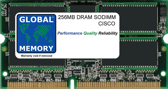 256MB DRAM SODIMMM MEMORY RAM FOR CISCO CATALYST 4000 / 4500 SERIES SWITCHES SUPERVISOR ENGINE 2/3/4/5 (MEM-C4K-256D-SDRAM)